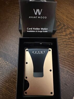 Men’s Card Holder Wallet - Rose Gold/Black